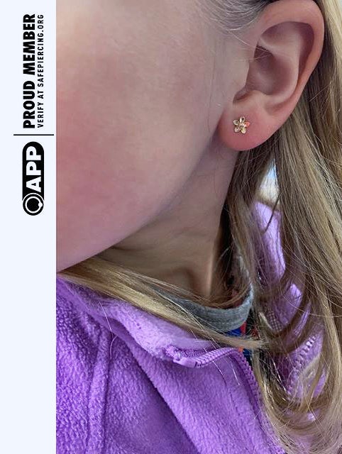 Kid's Ears Pierced - Choose a Needle or Gun for Your Child